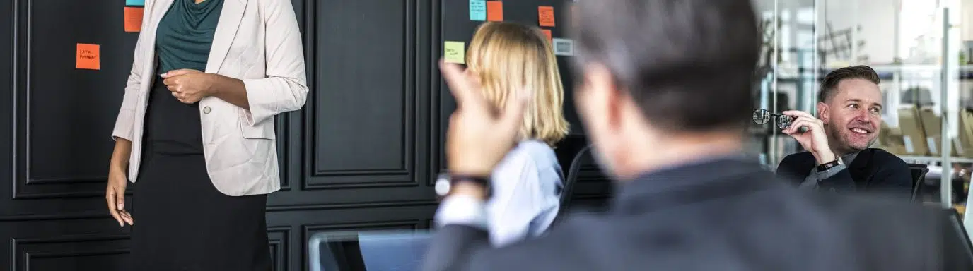 Group of employees in soft skills training