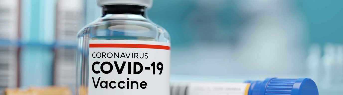 A bottle of the covid-19 vaccine